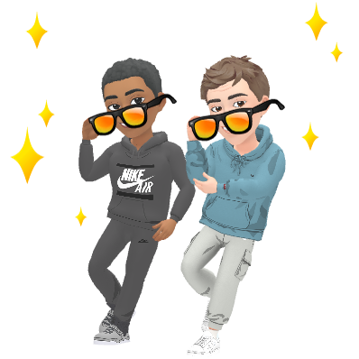 Hayden and JJ cool pose bitmoji