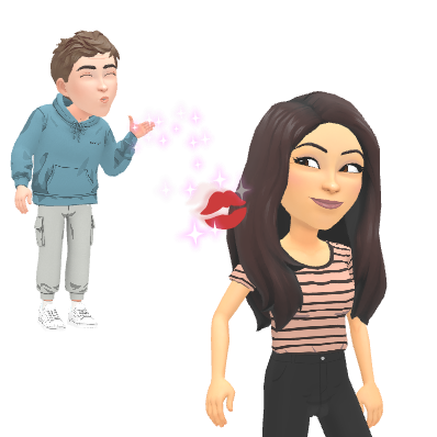 Hayden Blow Kisses to Jackie Bitmoji