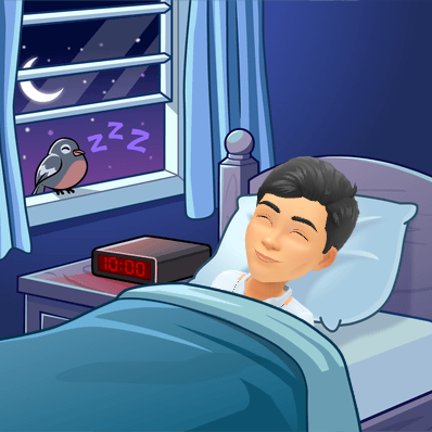 Sleep and waking up at the same time