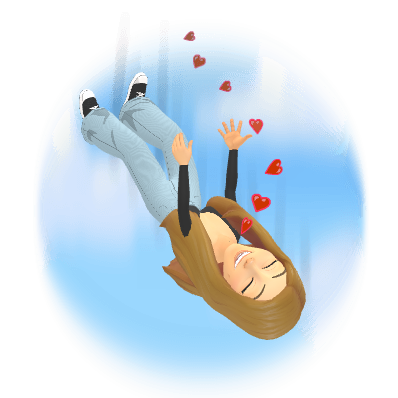 Rose Floating in Love Bitmoji